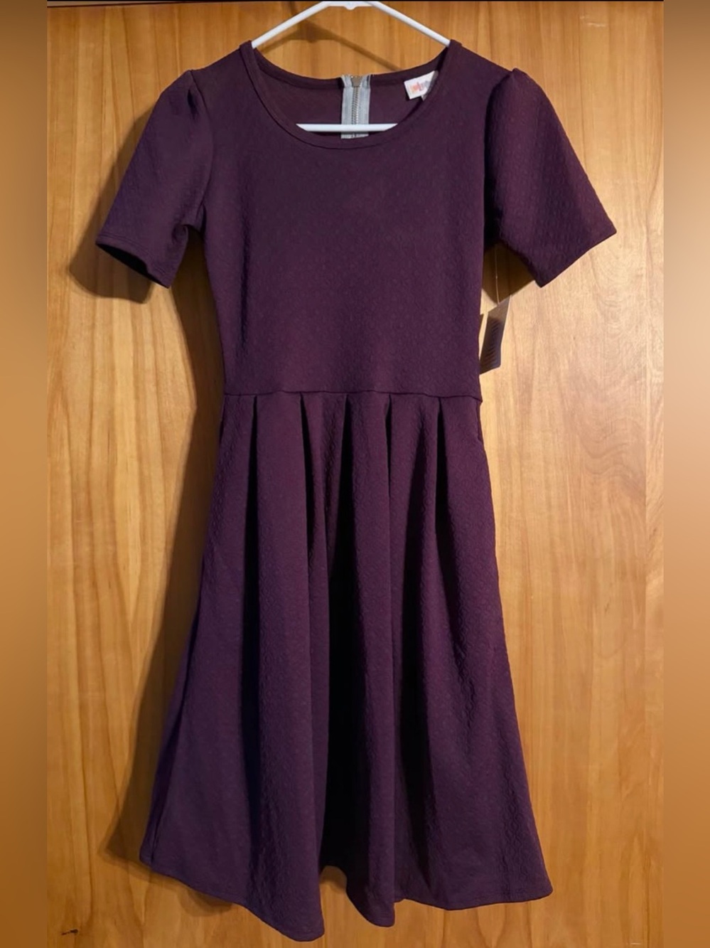 LuLaRoe Girls' Short Sleeve Dress in Plum